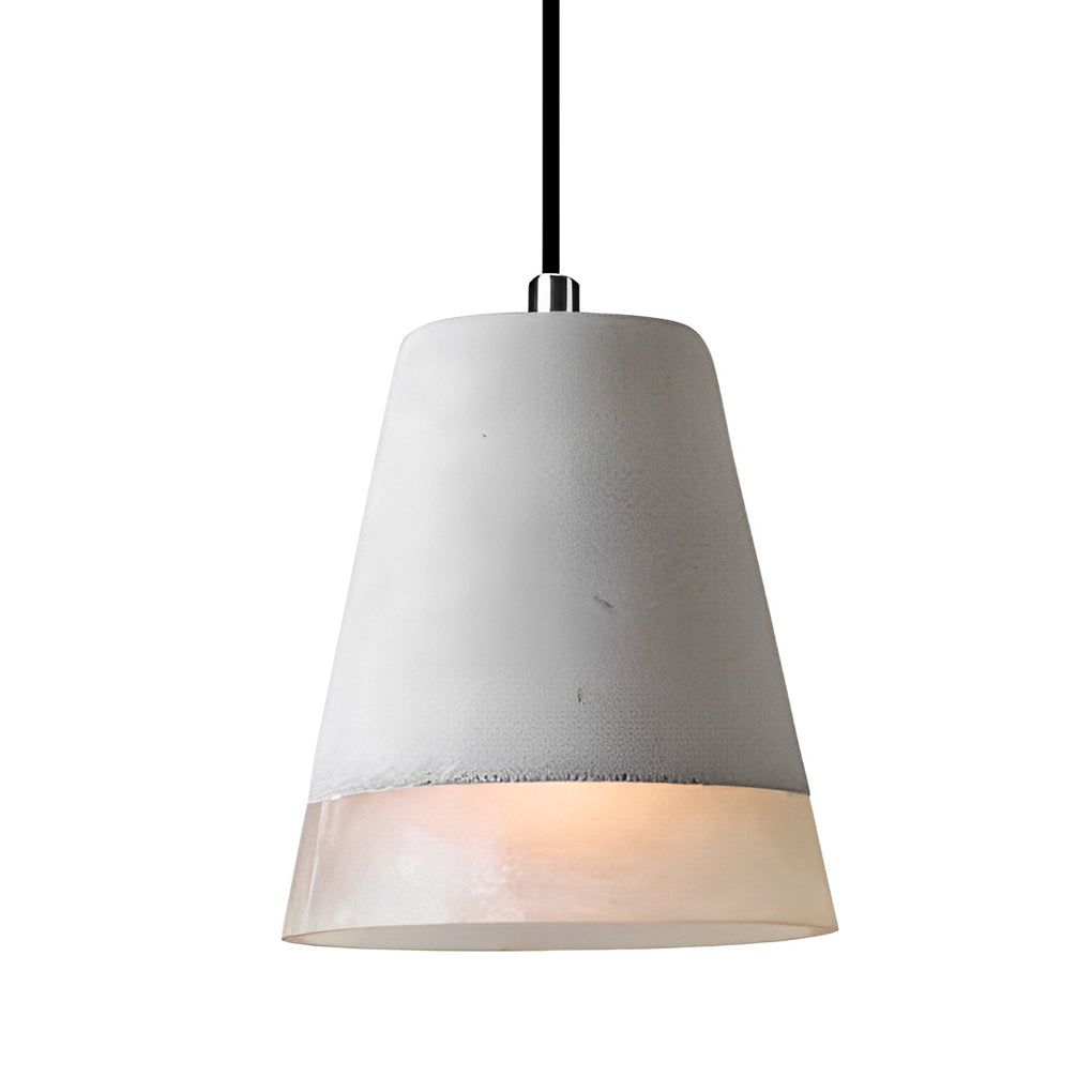 Modern Minimalist Round Cement Pendant Light Industrial Resin Chandelier for Home Decor