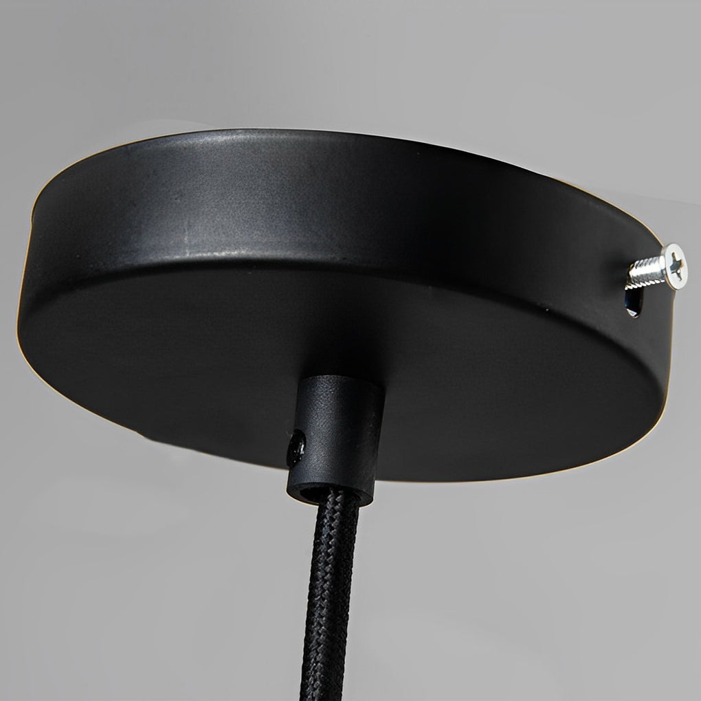 Modern Minimalist Round Cement Pendant Light Industrial Resin Chandelier for Home Decor
