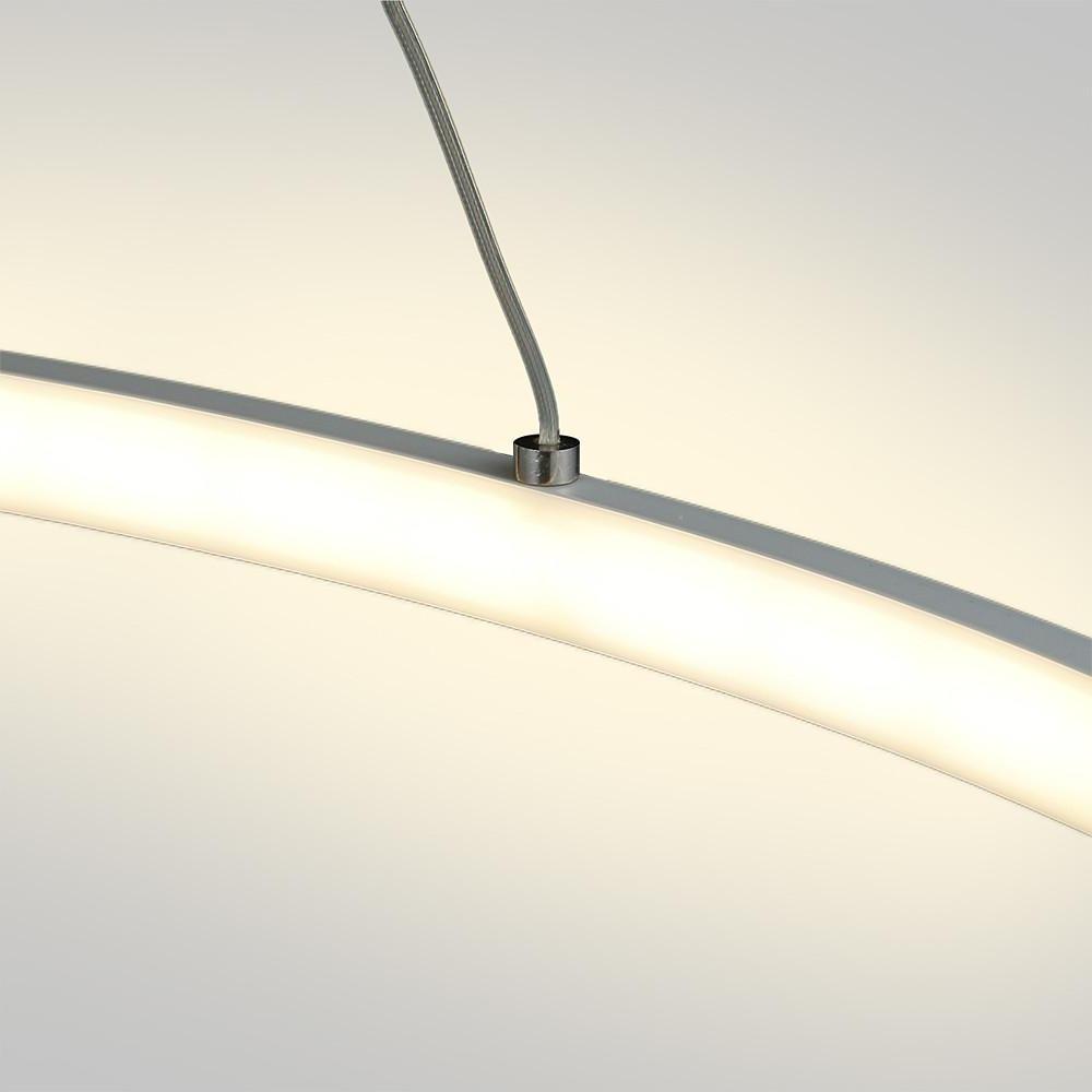 Modern Minimalist Round LED Pendant Light 30W Dimmable Single Ring Hanging Chandelier for Bedroom