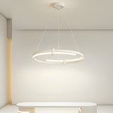 Modern Minimalist Round LED Pendant Light Stepless Dimming Nordic Ring Chandelier