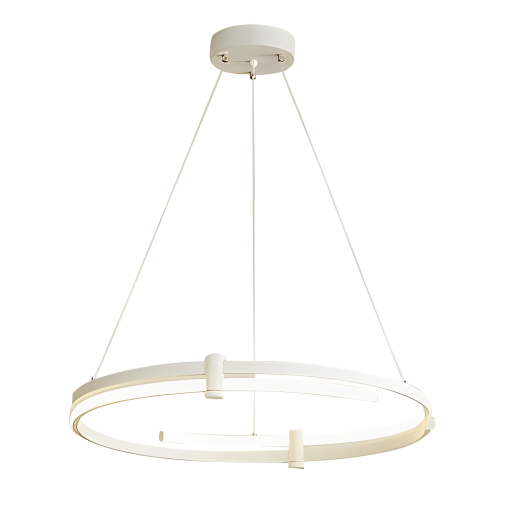 Modern Minimalist Round LED Pendant Light Stepless Dimming Nordic Ring Chandelier