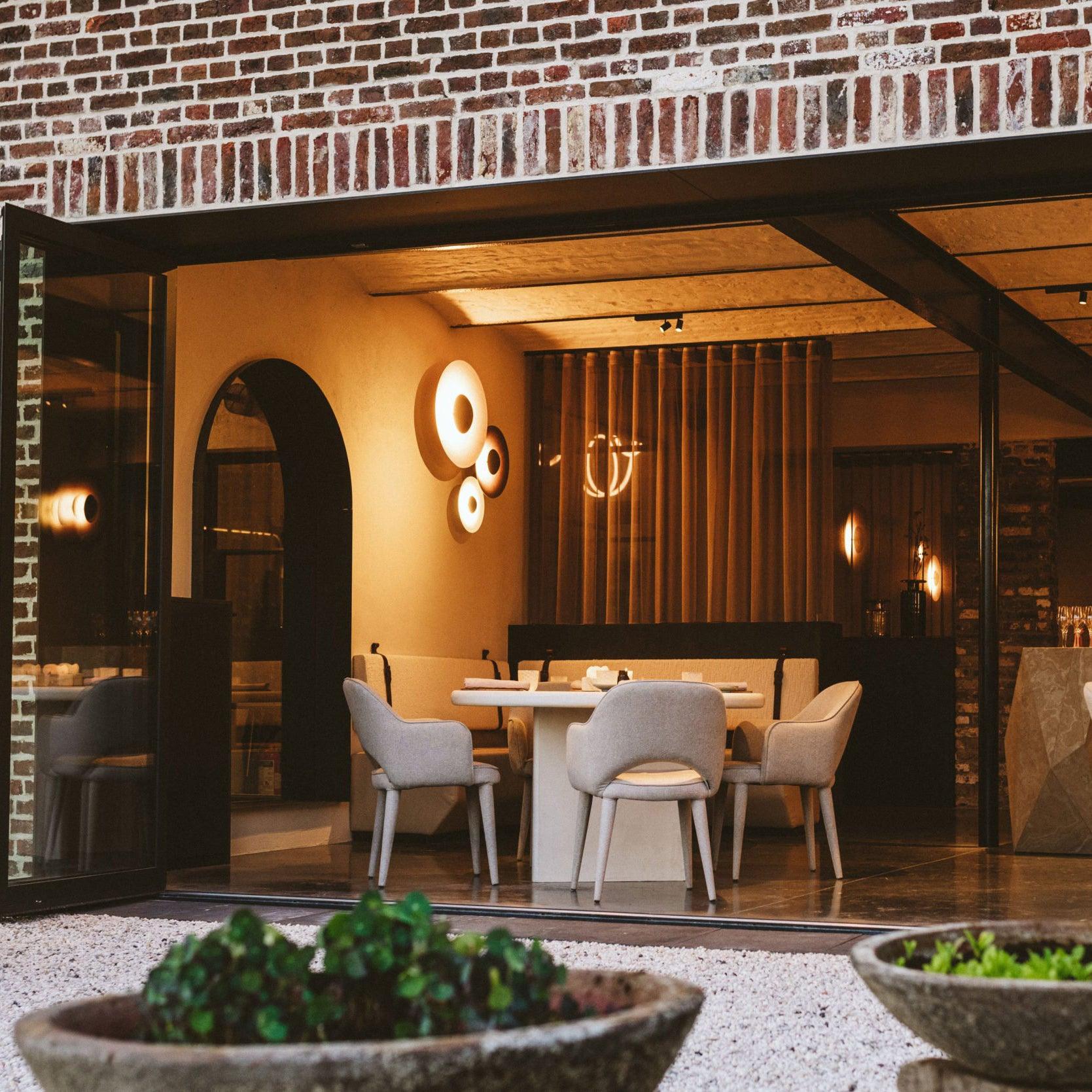 Modern Minimalist Round Metal Disc LED Wall Sconce for Indirect Interior Lighting
