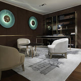 Modern Minimalist Round Metal Disc LED Wall Sconce for Indirect Interior Lighting