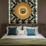 Modern Minimalist Round Metal Disc LED Wall Sconce for Indirect Interior Lighting