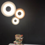 Modern Minimalist Round Metal Disc LED Wall Sconce for Indirect Interior Lighting