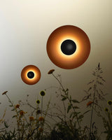 Modern Minimalist Round Metal Disc LED Wall Sconce for Indirect Interior Lighting