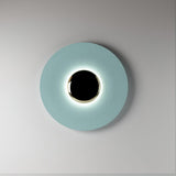 Modern Minimalist Round Metal Disc LED Wall Sconce for Indirect Interior Lighting
