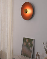 Modern Minimalist Round Metal Disc LED Wall Sconce for Indirect Interior Lighting