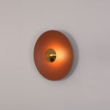 Modern Minimalist Round Metal Disc LED Wall Sconce for Indirect Interior Lighting