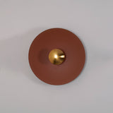 Modern Minimalist Round Metal Disc LED Wall Sconce for Indirect Interior Lighting