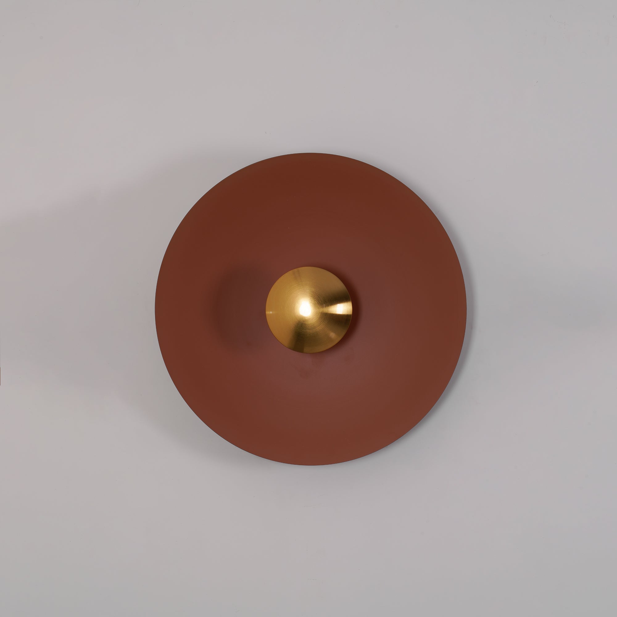 Modern Minimalist Round Metal Disc LED Wall Sconce for Indirect Interior Lighting