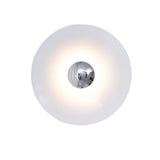 Modern Minimalist Round Metal Disc LED Wall Sconce for Indirect Interior Lighting