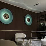 Modern Minimalist Round Metal Disc LED Wall Sconce for Indirect Interior Lighting