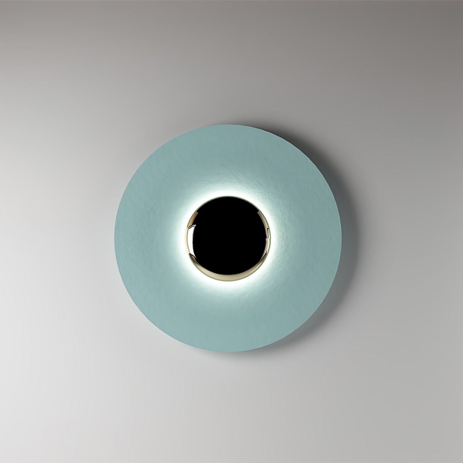 Modern Minimalist Round Metal Disc LED Wall Sconce for Indirect Interior Lighting