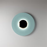 Modern Minimalist Round Metal Disc LED Wall Sconce for Indirect Interior Lighting