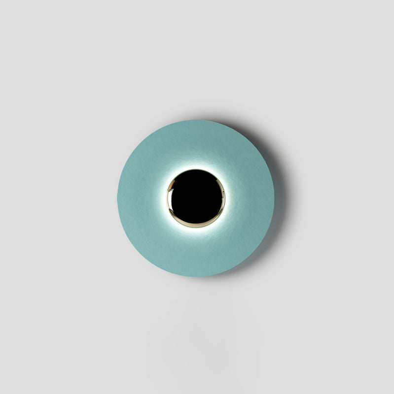 Modern Minimalist Round Metal Disc LED Wall Sconce for Indirect Interior Lighting