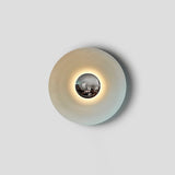 Modern Minimalist Round Metal Disc LED Wall Sconce for Indirect Interior Lighting