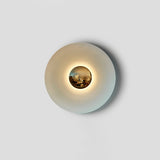 Modern Minimalist Round Metal Disc LED Wall Sconce for Indirect Interior Lighting