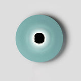 Modern Minimalist Round Metal Disc LED Wall Sconce for Indirect Interior Lighting