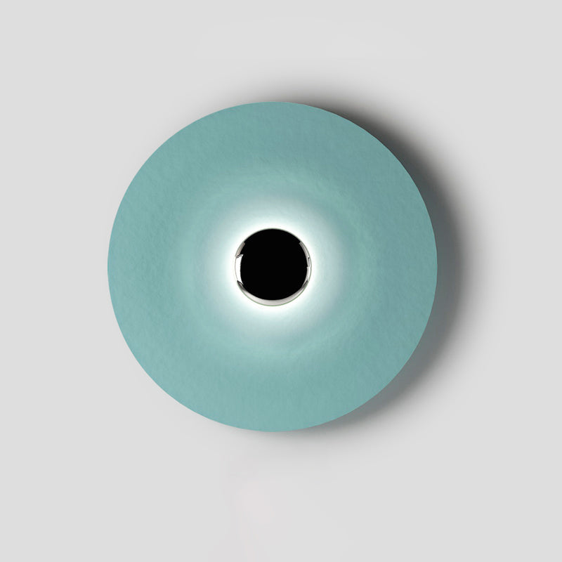 Modern Minimalist Round Metal Disc LED Wall Sconce for Indirect Interior Lighting