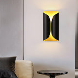 Modern Minimalist Sculptural Wall Sconce Set of Two Decorative LED Bracket Lights