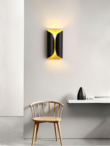 Modern Minimalist Sculptural Wall Sconce Set of Two Decorative LED Bracket Lights