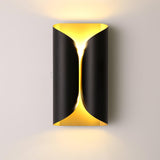 Modern Minimalist Sculptural Wall Sconce Set of Two Decorative LED Bracket Lights