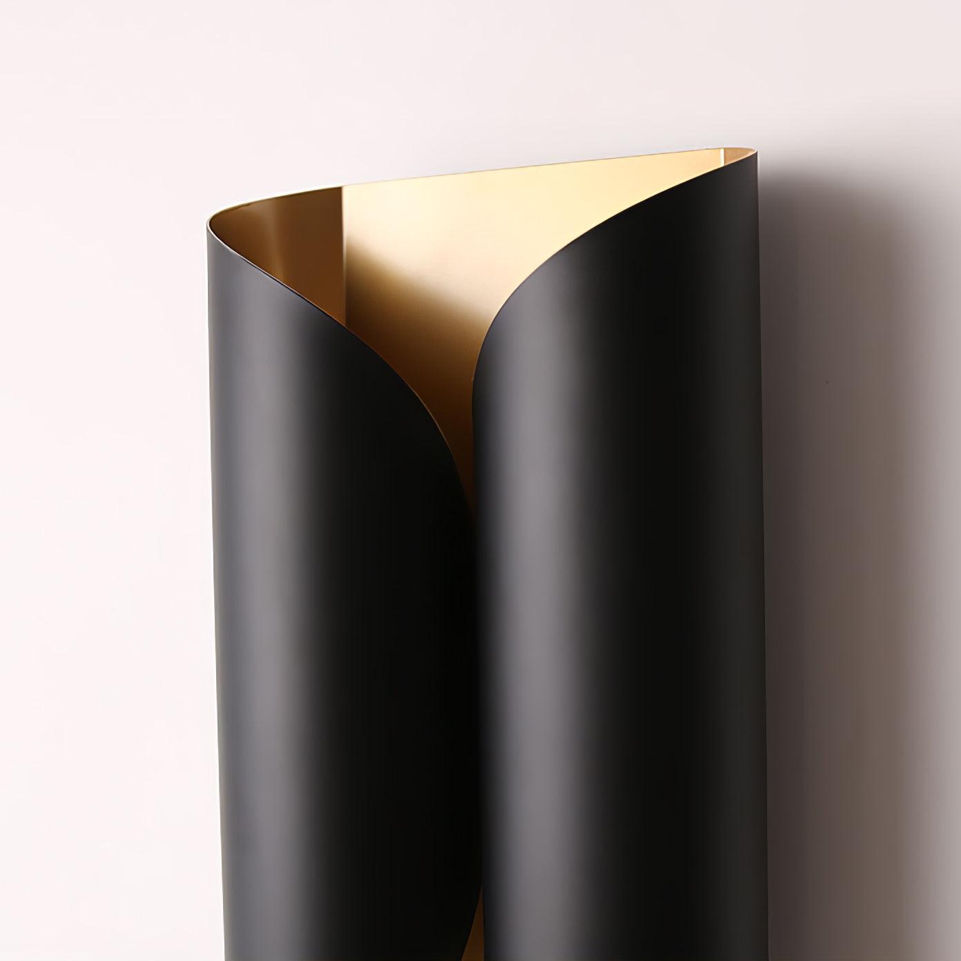 Modern Minimalist Sculptural Wall Sconce Set of Two Decorative LED Bracket Lights