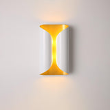 Modern Minimalist Sculptural Wall Sconce Set of Two Decorative LED Bracket Lights