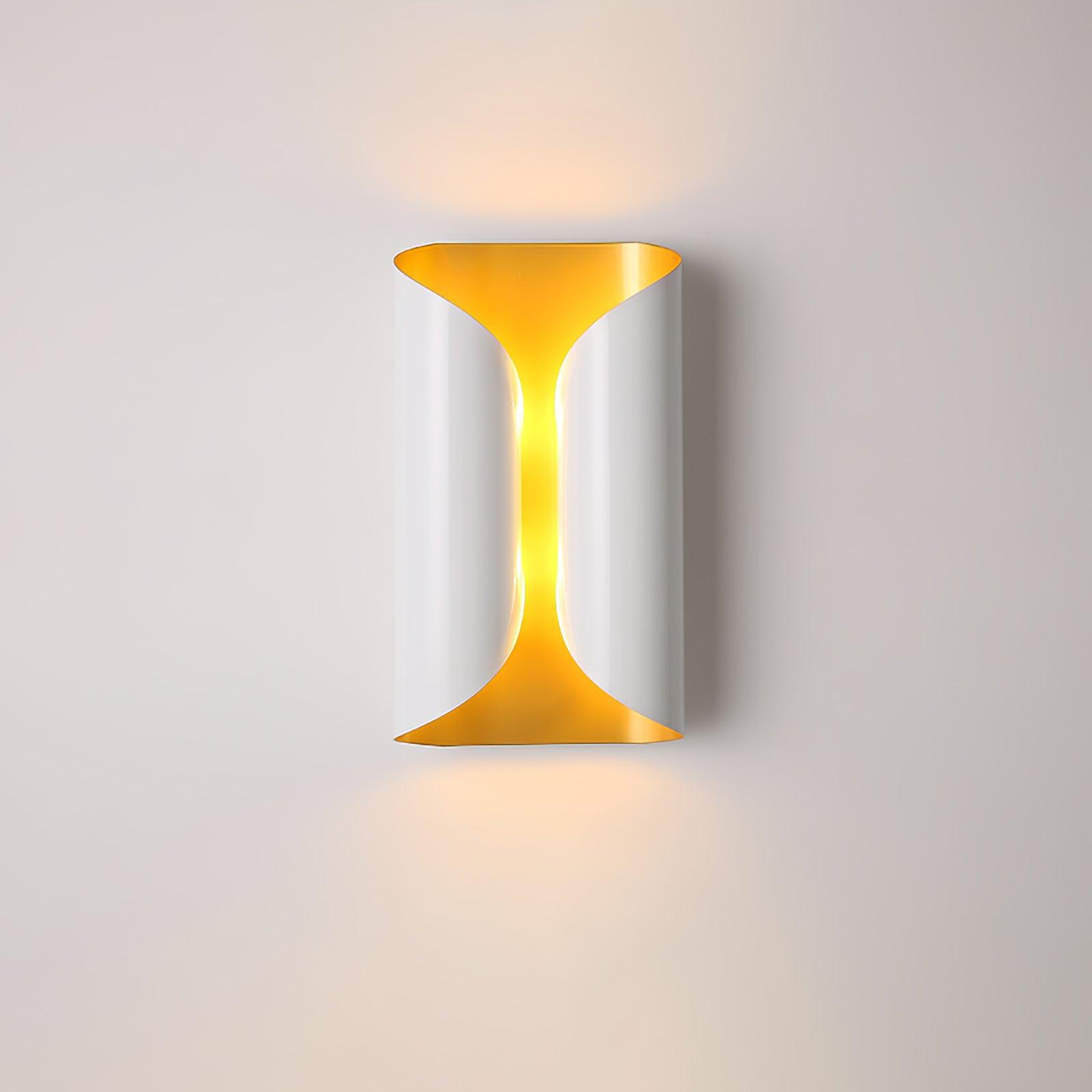 Modern Minimalist Sculptural Wall Sconce Set of Two Decorative LED Bracket Lights