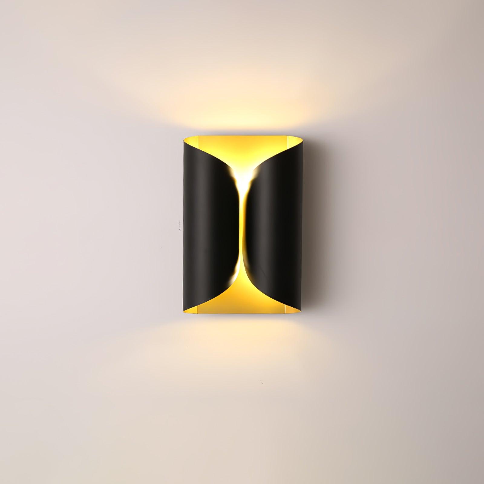 Modern Minimalist Sculptural Wall Sconce Set of Two Decorative LED Bracket Lights