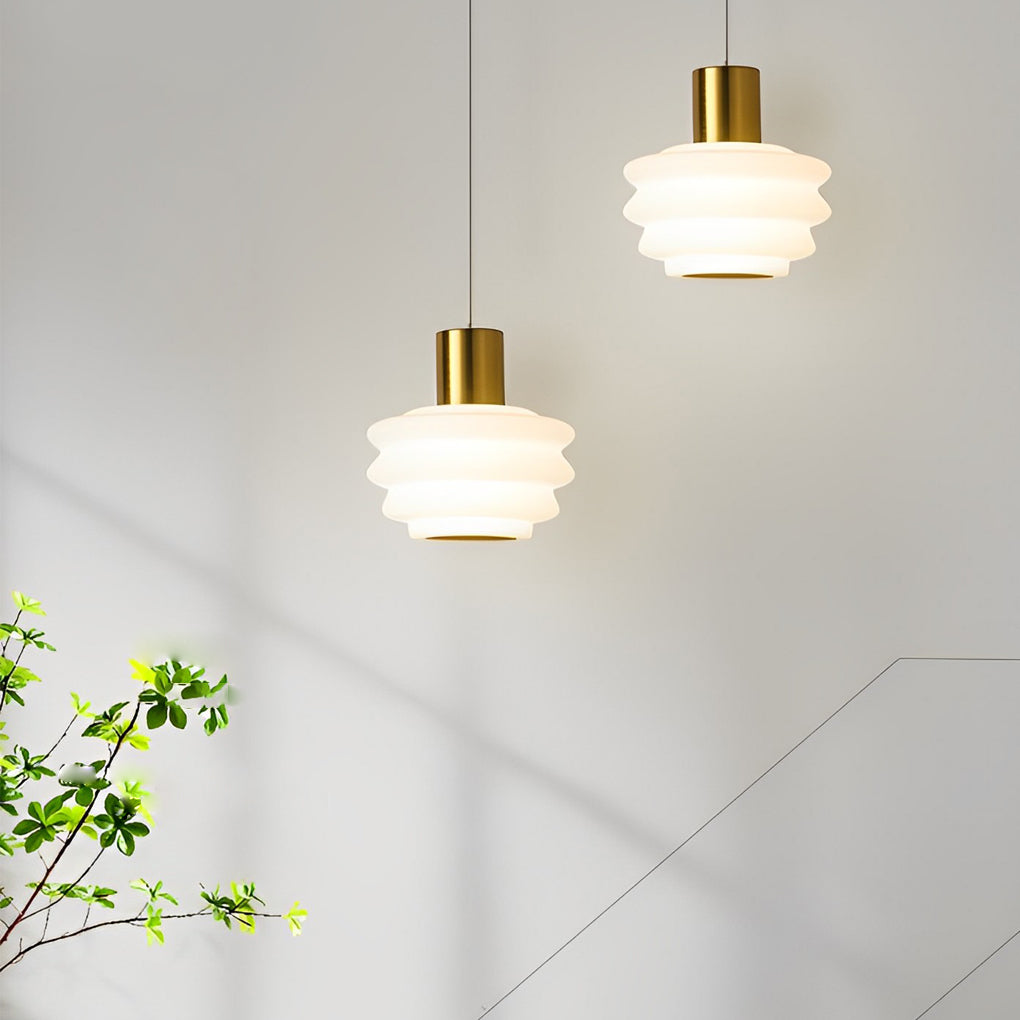 Modern Minimalist Small Pendant Light with 3 Color Dimming for Bedroom Dining Room