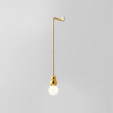 Modern Minimalist Spherical Glass Wall Sconce Geometric Indoor Lighting Fixture