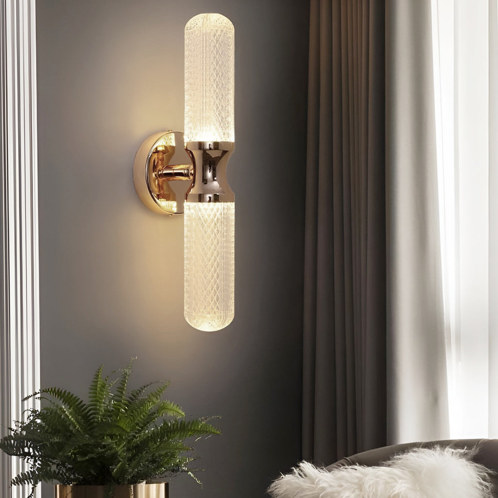Modern Minimalist Strip LED Wall Sconce with 3 Color Step Dimming for Living Room and Bedroom