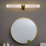 Modern Minimalist Strip LED Wall Sconce with 3 Color Step Dimming for Living Room and Bedroom