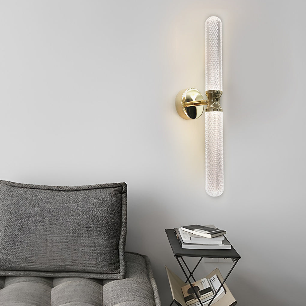 Modern Minimalist Strip LED Wall Sconce with 3 Color Step Dimming for Living Room and Bedroom