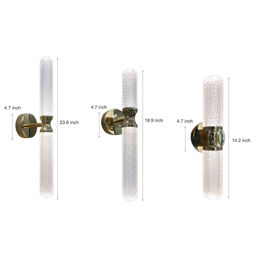 Modern Minimalist Strip LED Wall Sconce with 3 Color Step Dimming for Living Room and Bedroom