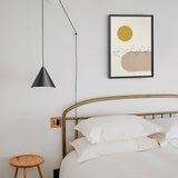 Modern Minimalist Swag Pendant Light with Extra Long Cable for Geometric Ceiling Designs