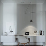 Modern Minimalist Swag Pendant Light with Extra Long Cable for Geometric Ceiling Designs