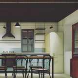 Modern Minimalist Swag Pendant Light with Extra Long Cable for Geometric Ceiling Designs