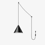 Modern Minimalist Swag Pendant Light with Extra Long Cable for Geometric Ceiling Designs