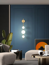 Modern Minimalist Vertical Glass Globe Wall Sconce for Bedroom Hallway and Bathroom Lighting