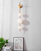 Modern Minimalist Vertical Glass Globe Wall Sconce for Bedroom Hallway and Bathroom Lighting