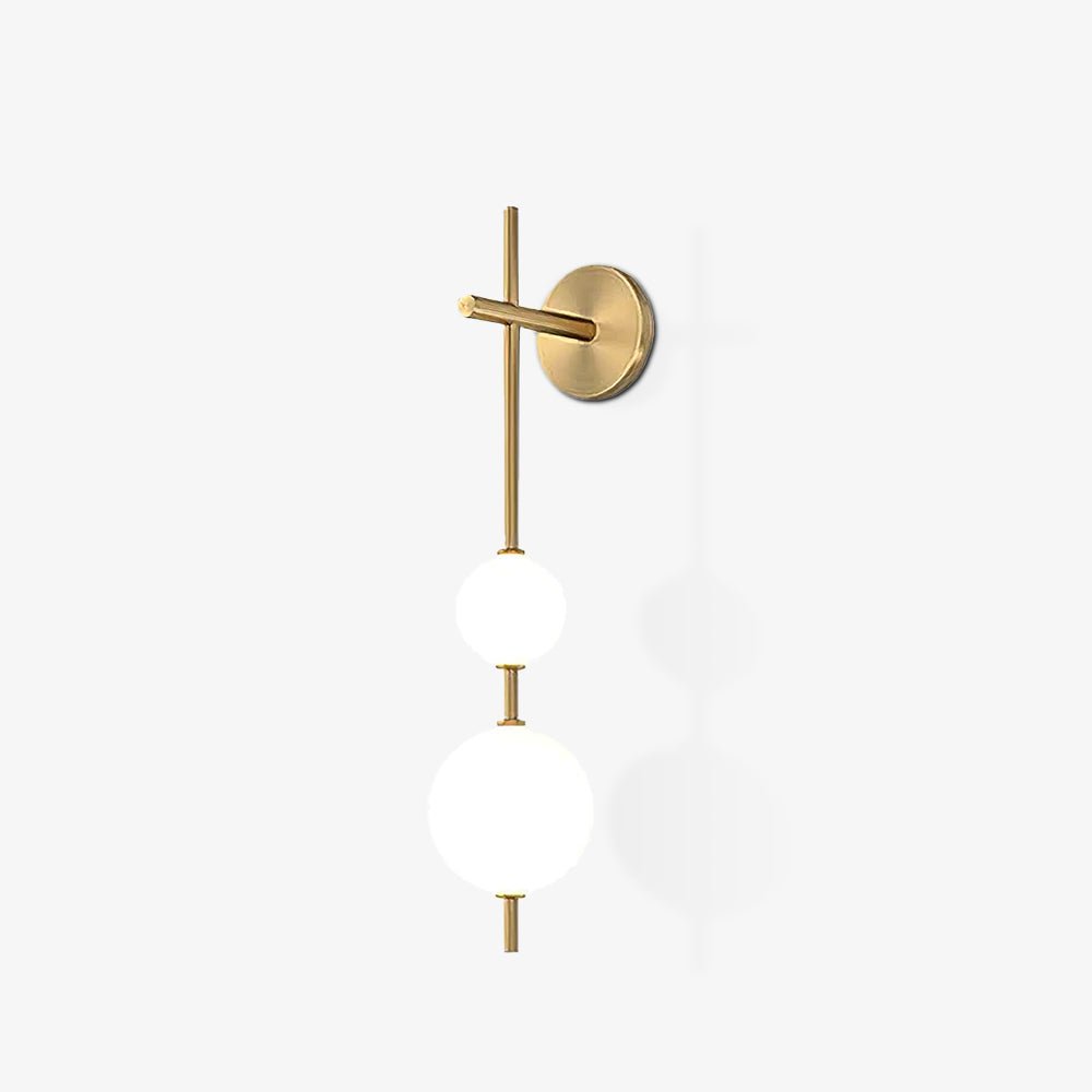 Modern Minimalist Vertical Glass Globe Wall Sconce for Bedroom Hallway and Bathroom Lighting