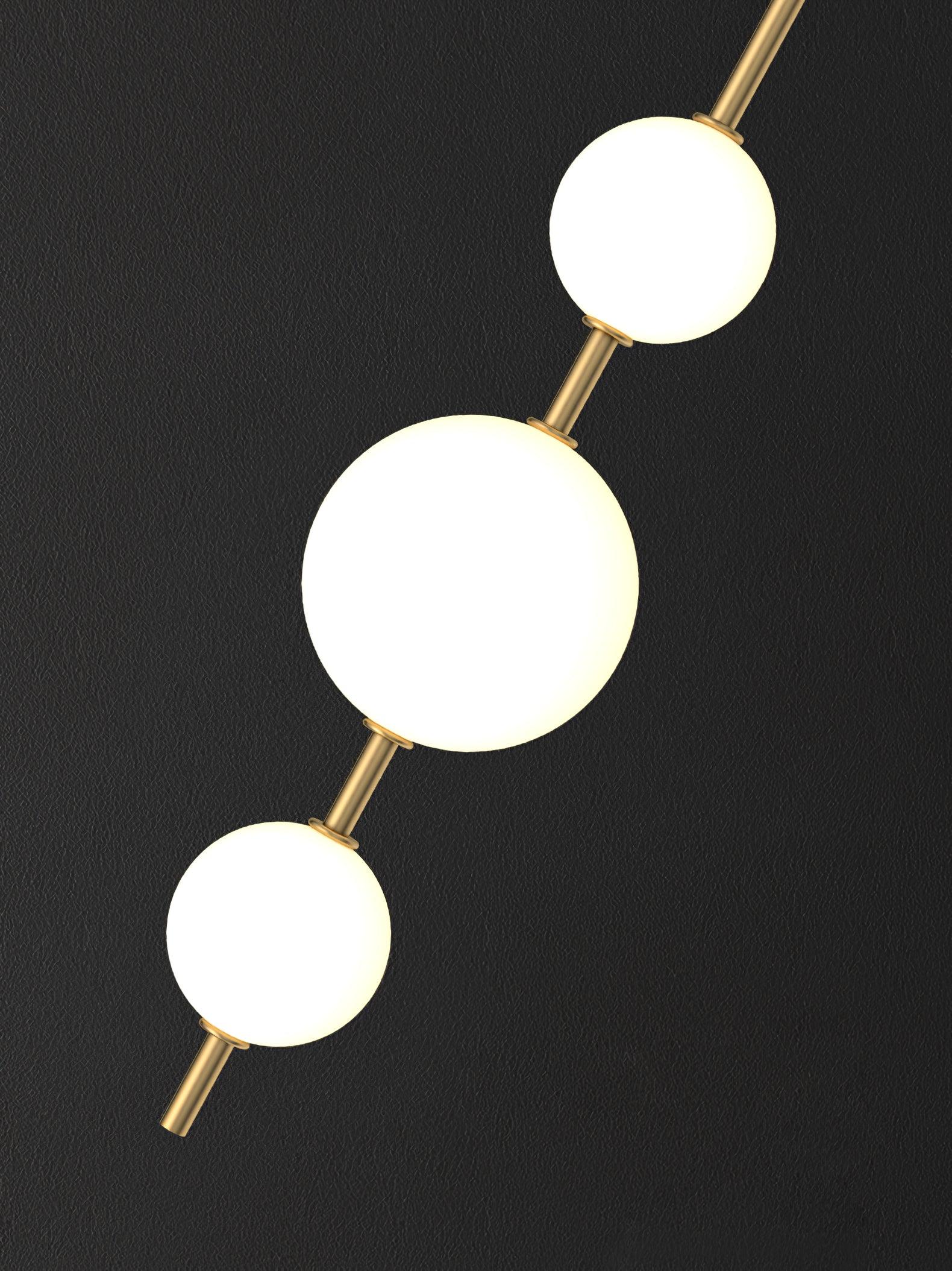 Modern Minimalist Vertical Glass Globe Wall Sconce for Bedroom Hallway and Bathroom Lighting