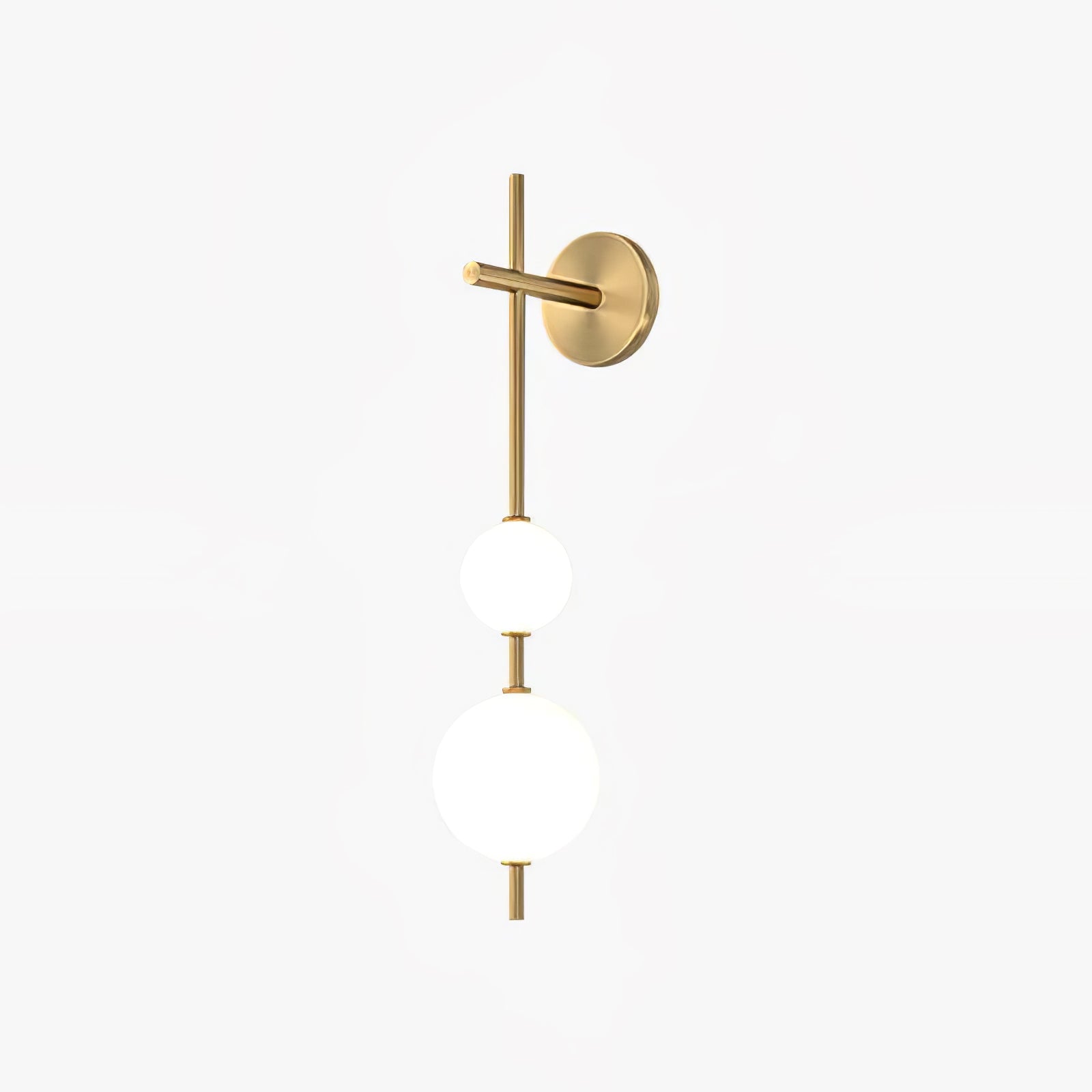 Modern Minimalist Vertical Glass Globe Wall Sconce for Bedroom Hallway and Bathroom Lighting