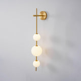 Modern Minimalist Vertical Glass Globe Wall Sconce for Bedroom Hallway and Bathroom Lighting