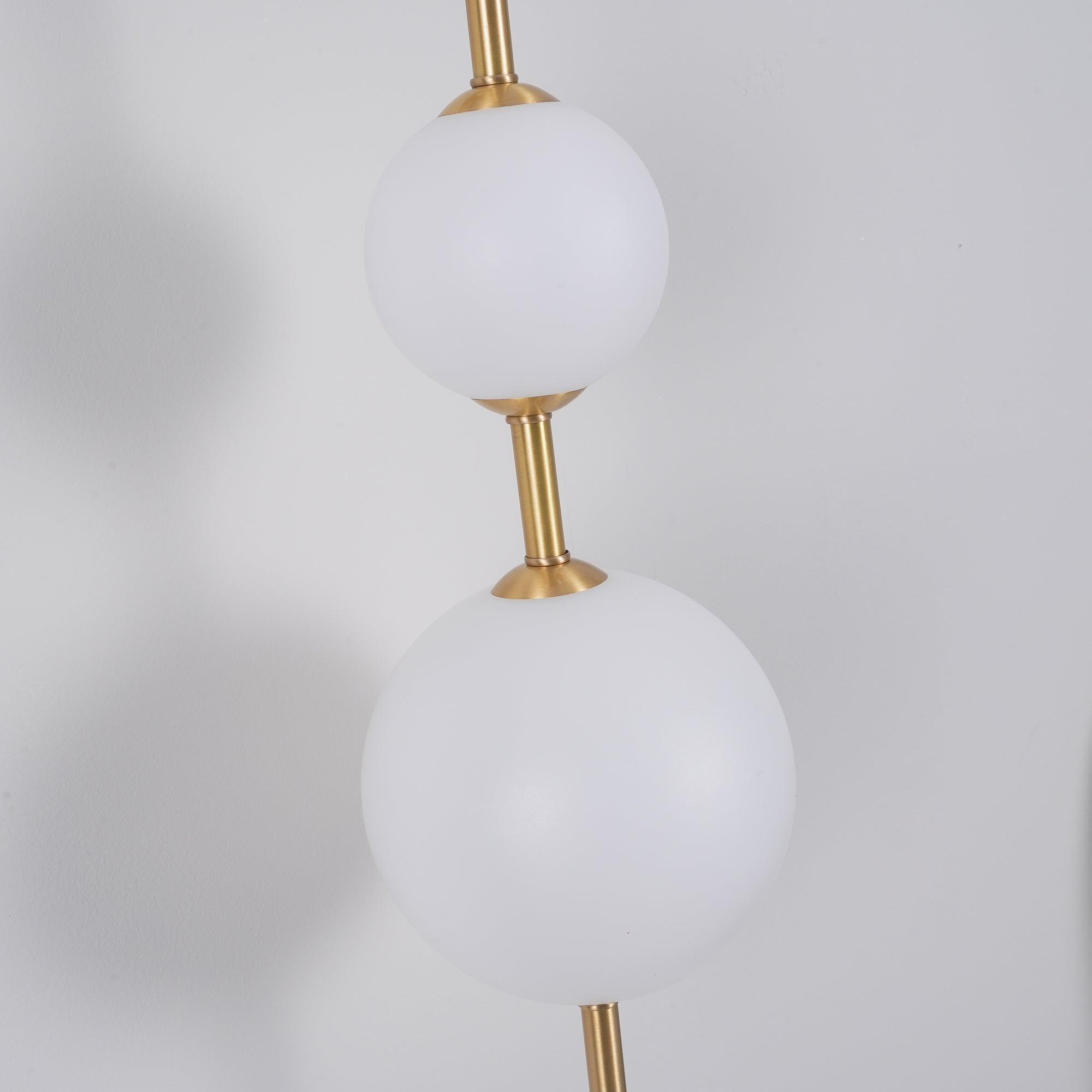 Modern Minimalist Vertical Glass Globe Wall Sconce for Bedroom Hallway and Bathroom Lighting