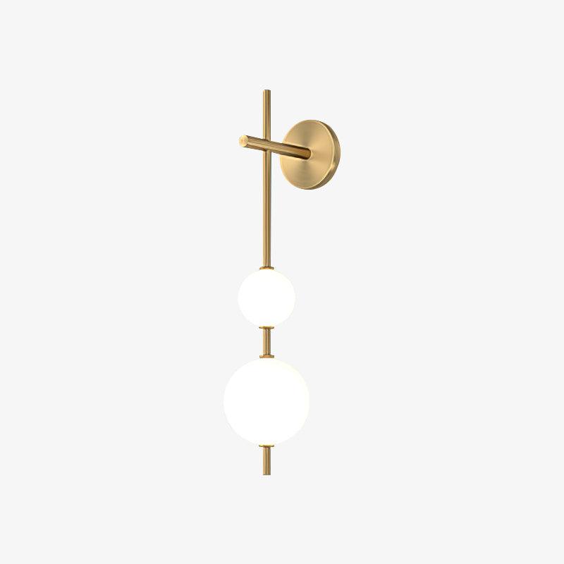 Modern Minimalist Vertical Glass Globe Wall Sconce for Bedroom Hallway and Bathroom Lighting