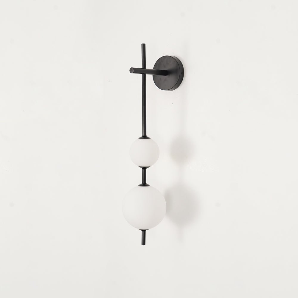Modern Minimalist Vertical Glass Globe Wall Sconce for Bedroom Hallway and Bathroom Lighting